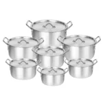7-Piece Aluminum Kitchen Utensils Set with Soup Pot and 7-in-1 Pots Modern Design Gas Stove Applicable for Home Cooking - Image 5