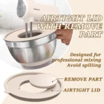 Kitchen Non Slip Stainless Steel Mixing Bowl Vegetable Salad Nesting Bowl and Grater Set with Lids - Image 6