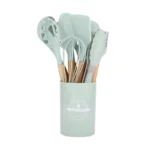 HOT Selling Home and Kitchen Accessories 12Pcs Heat Resistant Food Silicone Kitchen Utensils Cooking Spatula Set