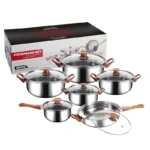 Wholesale 6-Piece Stainless Steel Cookware Set for Home Kitchen with Soup Pot Pan Multi-Functional Utensils - Image 6