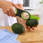 Hot Cheap Food Grade Kitchen Gadget Green Color 3 in 1 Tool Fruit Core Remover Avocado Knife Slicer Cutter - Image 2