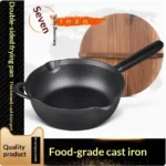 Cast Iron Pot 24cm Die Cast Uncoated Pan with Ebonite Handle - Image 5