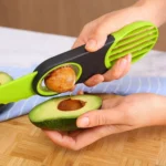 Hot Cheap Food Grade Kitchen Gadget Green Color 3 in 1 Tool Fruit Core Remover Avocado Knife Slicer Cutter