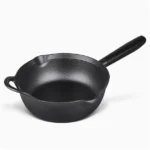 Cast Iron Pot 24cm Die Cast Uncoated Pan with Ebonite Handle